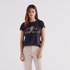 W SHORT SLEEVE T-SHIRT KAKHI FEVER