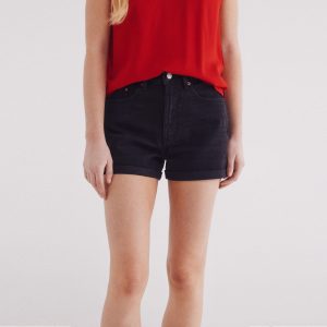 W MOM DENIM SHORT