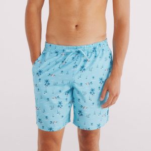 M PEACH SWIM SHORT HAWAIAN