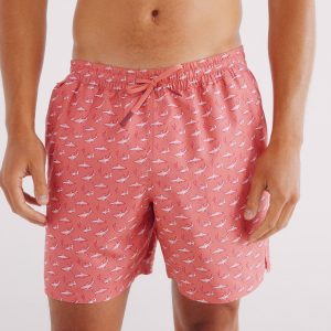 M PEACH SWIM SHORT SHARK