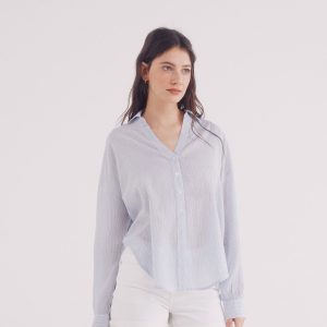 W LONG SLEEVE SHIRT LIGHT FABRIC WITH ROLLED SLEEVES