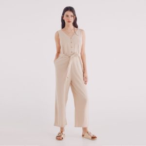 W LINEN JUMPSUIT
