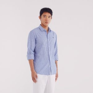 M STRIPED LINEN LONG-SLEEVED