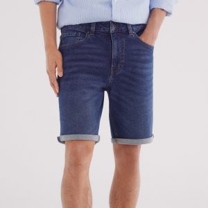 M BASIC SLIM DENIM BERMUDA