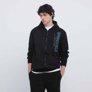 MEN KNITTED CARDIGAN W/HOOD