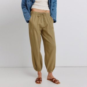 W 7.GYM.A.BALLOON TENCEL KHAKI