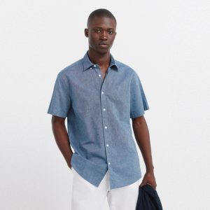 M LINEN BASIC SHORT SLEEVE
